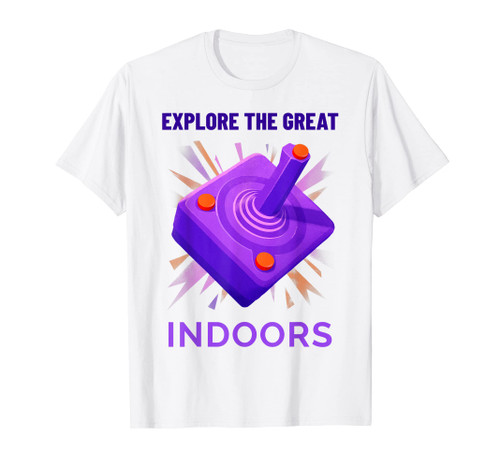 Funny Gamer Meme Indoorsy Explore the Great Indoors Gaming T-Shirt