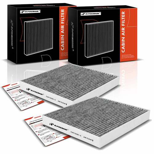 A-Premium 2-PC Cabin Air Filter with Activated Carbon Compatible with Hyundai Sonata 2006-2008, Santa Fe 2007-2009, Azera 2006-2009 & Kia Optima 2006-2010, Magentis 2005-2010, Replace# 087903K000