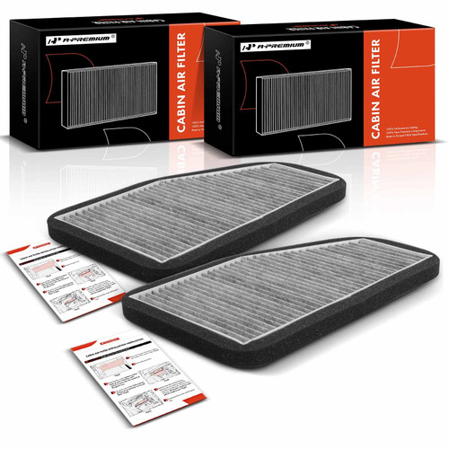 A-Premium 2-PC Cabin Air Filter with Activated Carbon Compatible with Ford Escape 2007-2012 & Mazda Tribute 2008-2011 & Mercury Mariner 2007-2011, Replace# 7T4Z19N619B