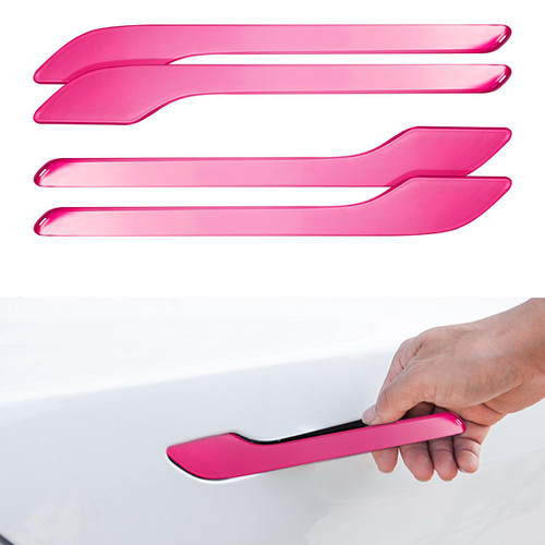 CusDusk Door Handle Sticker for Tesla, ABS Anti Scratch Door Cup Protector, unmarked Automatic Door Handle Protective Film for Model 3 Y (Purple)