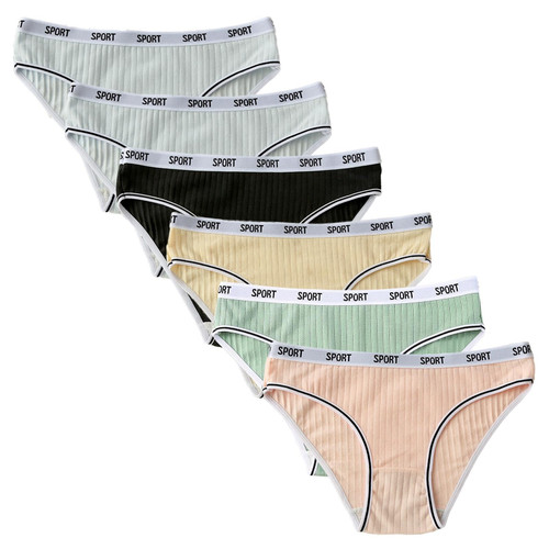 Cinvik Womens Plus Size Bikini Underwear Cotton Low Rise Brazilian Briefs 6 Pack 3X