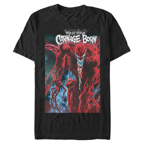 Marvel Big & Tall Classic Web of Venom NOV18 Men's Tops Short Sleeve Tee Shirt, Black, 4X-Large