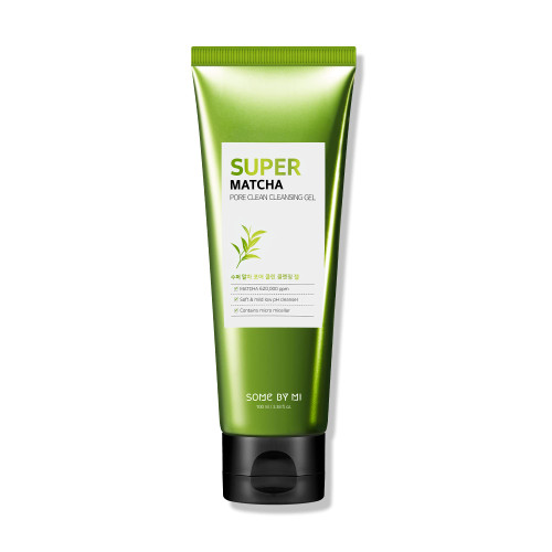 SOME BY MI Super Matcha Pore Clean Cleansing Gel - 3.38Oz, 100ml - Made from Matcha Extracts for Sensitive Skin - Mild Daily Face Wash for Pore Tightening, Sebum and Blackheads Care - Facial Skin Care SOME BY MI Super Matcha Pore Clean Cleansing Gel - 3.38Oz, 100ml - Made from Matcha Extracts for Sensitive Skin - Mild Daily Face Wash for Pore Tightening, Sebum and Blackheads Care - Facial Skin Care