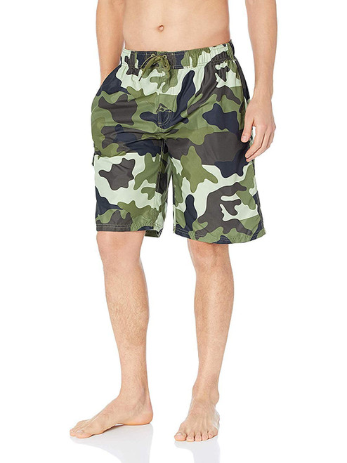 Kanu Surf Miles Swim Trunks (Regular & Extended Sizes), Surf Camo Army , Large