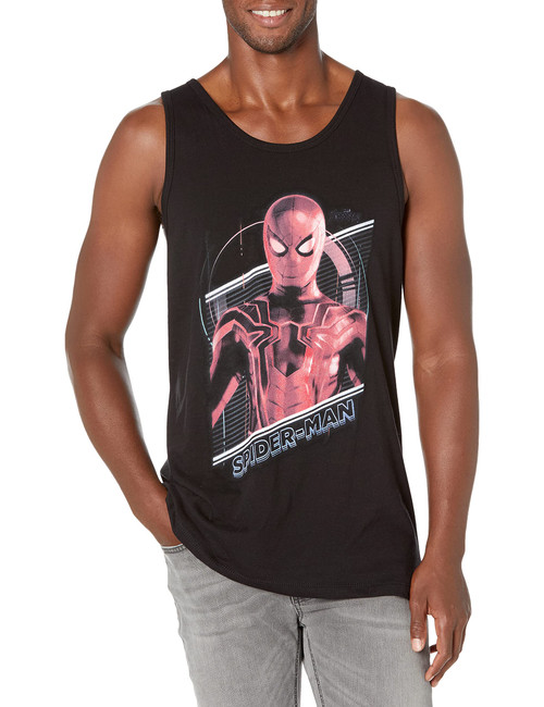 Marvel Men's Avengers Infinity Wars Tank Top, Black//Spiderman tech, x-Large