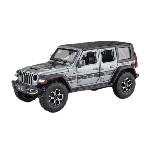 ERBADIHAGO Toy Car Compatible for 7 Door Wrangler Toy Car Model 1/32 Die-cast Pull Back Model Car with Sound and Light Toy Vehicle for 3+Year Old Boys Festival Gift Silver Car