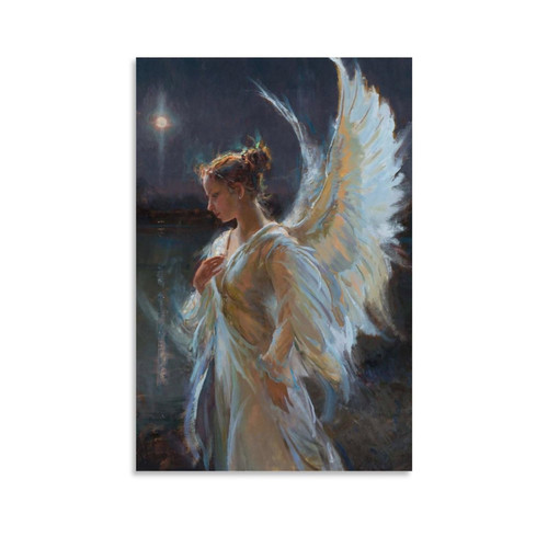 JevLoN Wall Art Woman Angel Watercolor Poster Living Room Wall Art Wall Art Paintings Canvas Wall Decor Home Decor Living Room Decor Aesthetic 08x12inch(20x30cm) Unframe-style