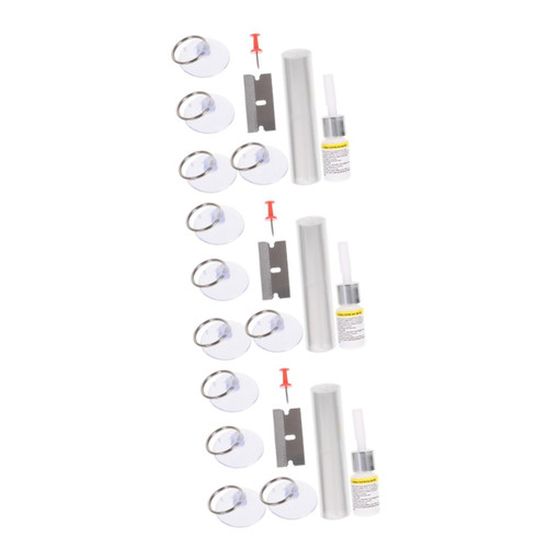 VICASKY 3 Sets Glass Repair Kit Mirror Repair Hotfix Tool Windshield Repair Kit for Chips Windshield Repair Kit Crack Restorer Tool Car Kit Car Windshield Repair Kit Body Window Abs