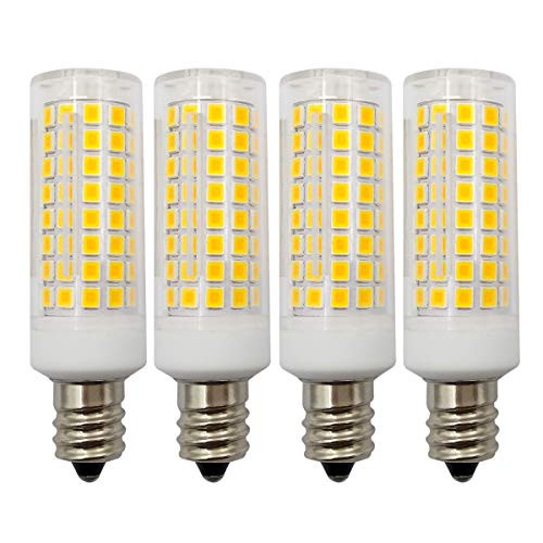 E12 LED Light Bulbs 7W Dimmable Candle Bulbs Equivalent T3/T4 60W Candelabra Base Halogen Warm White 3000K - 4 Pack E12 LED Light Bulbs 7W Dimmable Candle Bulbs Equivalent T3/T4 60W Candelabra Base Halogen Warm White 3000K - 4 Pack