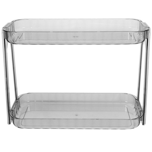 Alipis Storage Racks Bathroom Tray Rack 2 Layer Storage Shelf Corner Storage Shelf Countertop Storage Shelf Countertop Cosmetics Holder Organizer Makeup Stand Double Layer The Pet