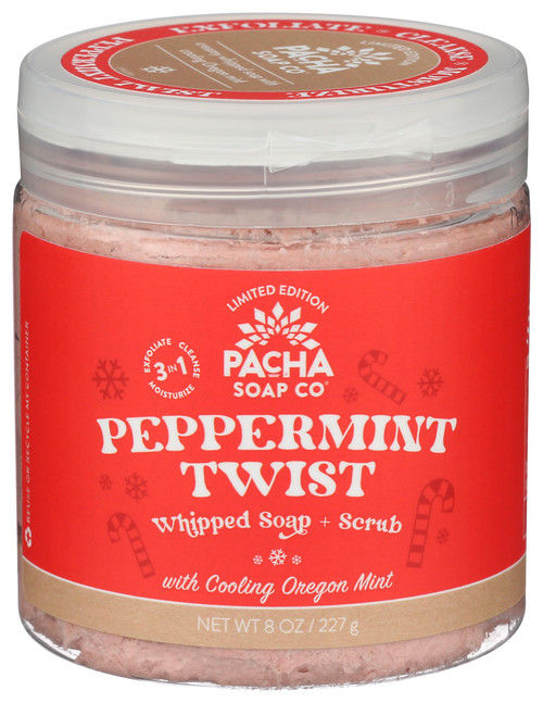 PACHA SOAP Peppermint Twist Whipped Soap, 8 OZ