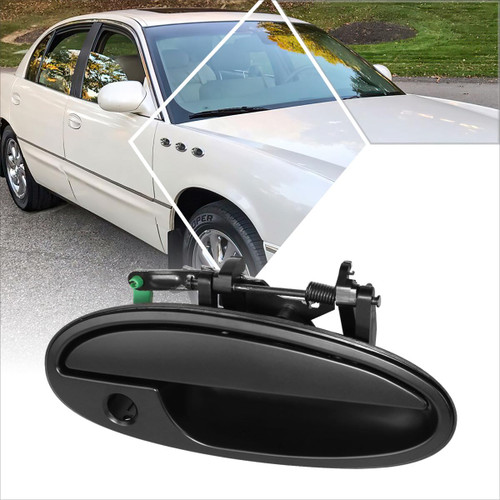 PM PERFORMOTOR Factory Style Front Right Passenger Side Door Pull Handle Compatible with 95-05 Buick Park Avenue Riviera,Smooth Black
