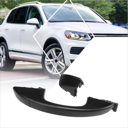 PM PERFORMOTOR Front Right Passenger Side Door Pull Handle Compatible with 11-12 VW Touareg,Primered Black
