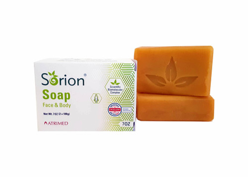 SORION Psoriasis Soap Bars for Face and Body and Beauty with Coconut Oil, Neem, Turmeric and Pala Indigo, Skin Care with Organic Essential Oils for Men and Women