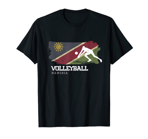 Volleyball Namibia Flag Team Indoor Beach Player T-Shirt