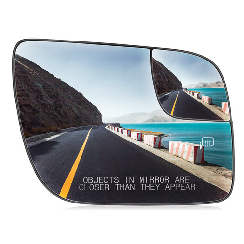 Passenger Right Side Heated Mirror Glass for Ford Explorer 2011 2012 2013 2014 2015 2016 2017 with Rear Holder Replacement BB5Z17K707A