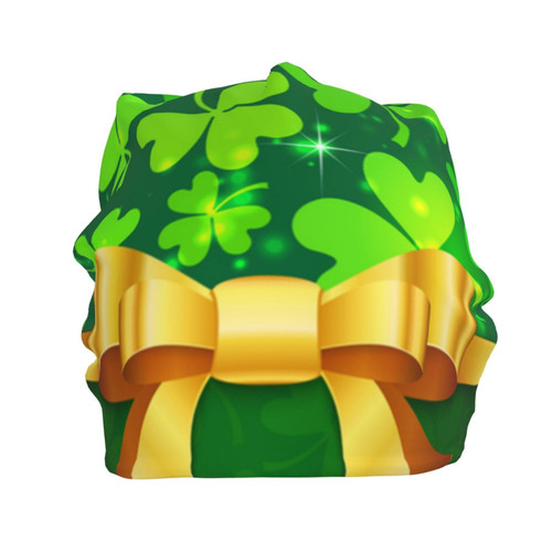 Beanie Hat for Men Women Slouchy Beanie Hats Green-Shining-Clover-Patrick's Winter Knit Cuffed Beanie Skull Cap