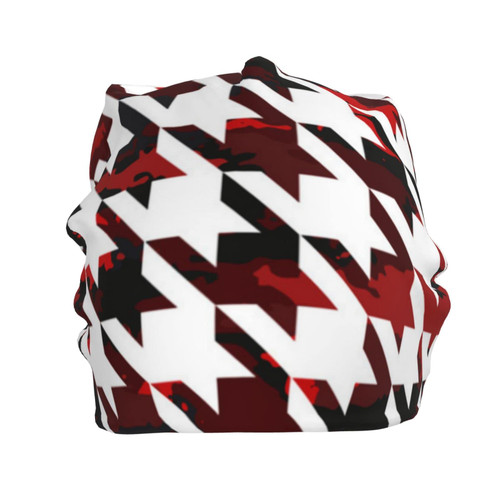 Beanie Hat for Men Women Slouchy Beanie Hats Houndstooth-Camouflage-Red-Plaid Winter Knit Cuffed Beanie Skull Cap