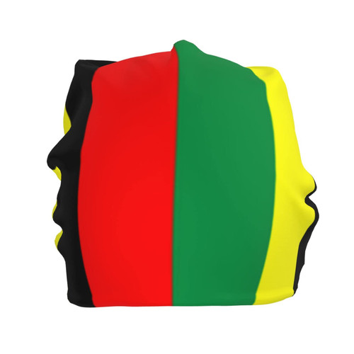 allgobee Beanie Hat for Men Women Slouchy Beanie Hats Rasta-Jamaica-Raggae Winter Knit Cuffed Beanie Skull Cap Black