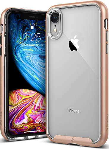 Caseology [Skyfall Series] iPhone XR Case - [Clear Back/Premium Finish/AirSpace] - Gold