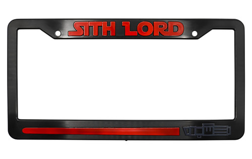 LP Frameworks Sith Lord 3D Raised License Plate Frame | 1 Pack Car License Plate Cover | Universal US Car Black License Plate Holder | Auto Accessories (Car, Truck and SUV)