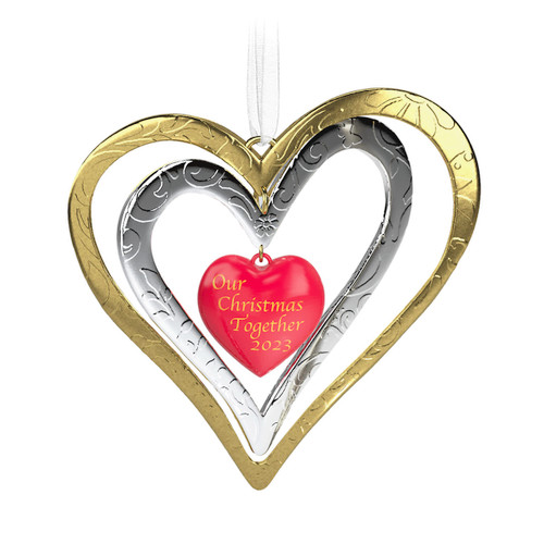 Hallmark Keepsake Christmas Ornament 2023, Our Christmas Together, Metal Love Ornament, Wedding Gifts
