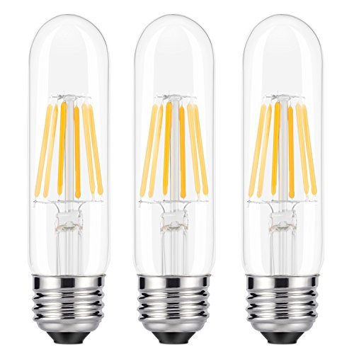 Dimmable Edison Led Tubular Bulb T10, Kohree 6W Vintage Led Filament Light Bulb 60W Incandescent, 2700K Soft White, E26 Medium Base Lamp Bulb for Display Cabinet Showcase Piano