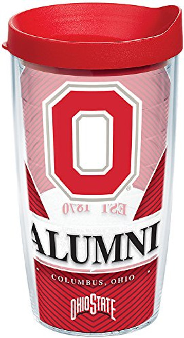 Tervis 1215798 Ohio State Buckeyes Alumni Tumbler with Wrap and Red Lid 16oz, Clear Tervis 1215798 Ohio State Buckeyes Alumni Tumbler with Wrap and Red Lid 16oz, Clear