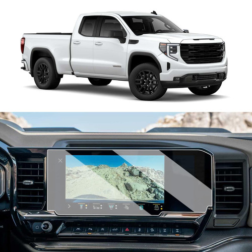 Yumzeco Compatible with 13.4-Inch 2022 2023 2024 GMC Sierra 1500 Navigation Screen Protector,Tempered Glass Screen Protector Film for 2022 2023 2024 Sierra 1500 9H hardness