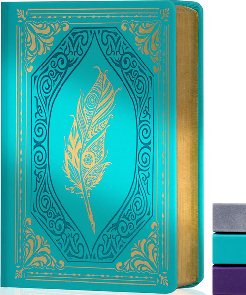 CAGIE Vintage Journal for Women, 320 Pages Gold Edge Paper Notebook, A5 Hardcover Journal Notebook Leather Journals for writing, 5.7" x 8.3", Green