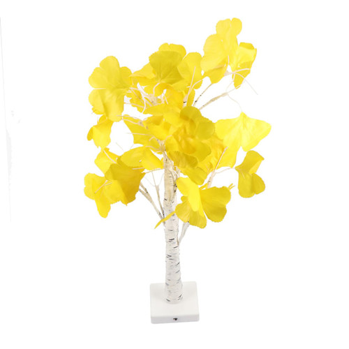 Garneck 1pc Ginkgo Tree Lights Led Trees Mini Table Tree Lights Artificial Bonsai Tree Lights Yard Lamp Thanksgiving Night Lamp Bedside Night Lamp Fall Decor Plastic Artificial Tree Autumn
