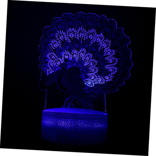 GARVALON Colorful Dynamic 3D Lights LED Desk lamp Touch Bedside lamp Illusion Night Light 3D Bedside Light 3D Illusion lamp Custom 3D Effect Night Lamp 3D Visual Night Light LED Light Model