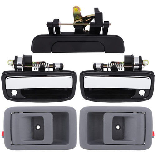 LUJUNTEC Exterior Interior+Tailgate Door Handles,Front Rear Door Handles Driver Left Passenger Right Side,Replacement for 1995-2004 for Toyota for Tacoma,5pcs Balck/Gray Handles Replace LUJUNTEC Exterior Interior+Tailgate Door Handles,Front Rear Door Handles Driver Left Passenger Right Side,Replacement for 1995-2004 for Toyota for Tacoma,5pcs Balck/Gray Handles Replace