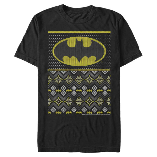 Warner Bros Men's Batman Logo Sweater, Black, XXXX-Large