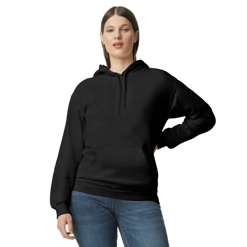 Gildan Adult SoftStyle Hoodie Sweatshirt, Style GSF500, Black, 2X-Large