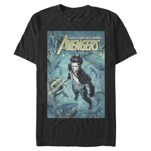 Marvel Big & Tall Classic Avengers OCT18 Men's Tops Short Sleeve Tee Shirt, Black, X-Large