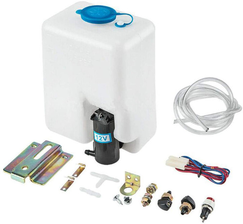 12VUniversal Car 99300 Windshield Washer Pump Washer Fluid Reservoir Bottle Kit with Pump Jet Button Switch?washer fluid reservoir?windshield washer fluid reservoir?wiper washer kit