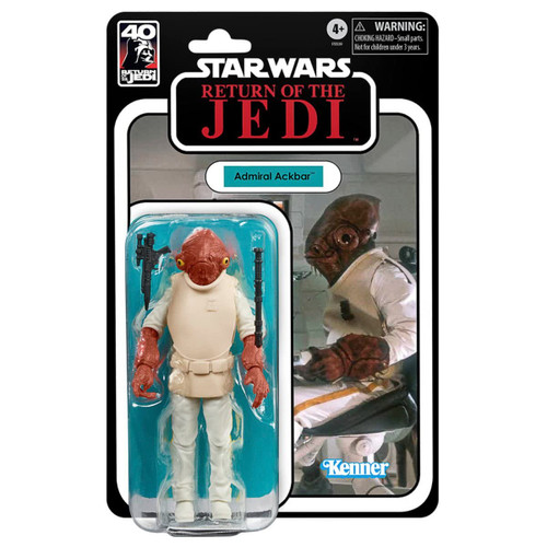 Star Wars The Black Series Admiral Ackbar, 40th Anniversary Return of The Jedi 6-Inch Collectible Action Figure, Ages 4 and Up (F5539) Star Wars The Black Series Admiral Ackbar, 40th Anniversary Return of The Jedi 6-Inch Collectible Action Figure, Ages 4 and Up (F5539)