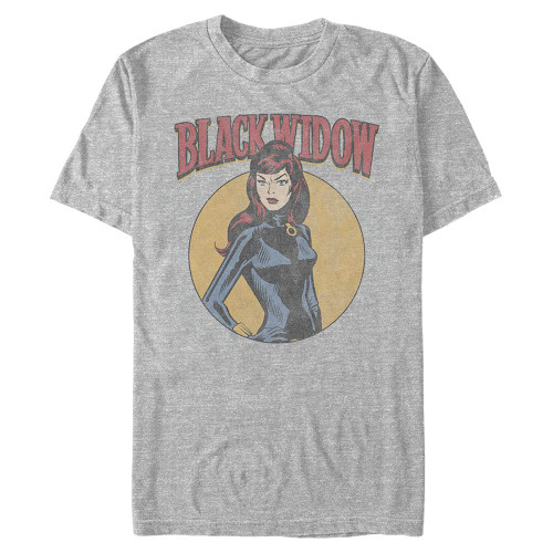 Marvel Men's Universe Black Widow T-Shirt, Athletic Heather, 3X-Large