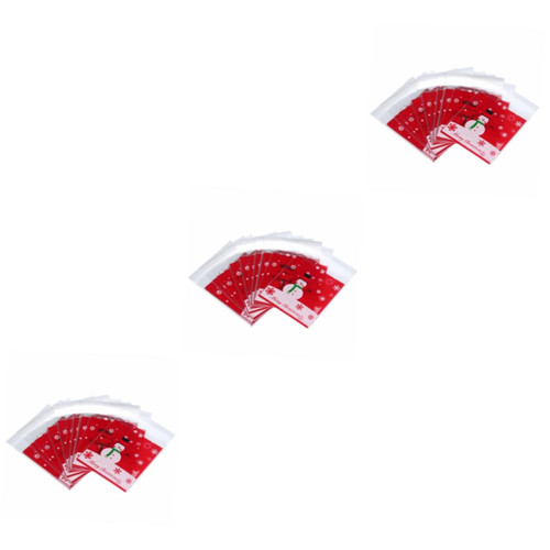 NOLITOY 600 pcs plastic treat bags clear candy bags clear bags for gifts Portable Package Christmas plastic candy bags christmas candy bags Gift Bags Self-Adhesive Bag biscuit bag cookie