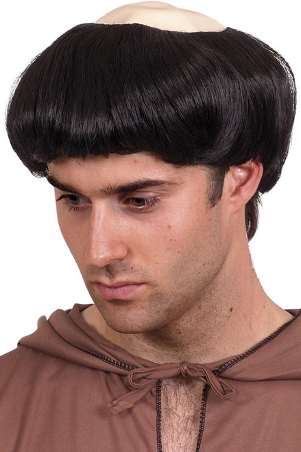 Smiffys Men's One Size Monk's Wig, Black