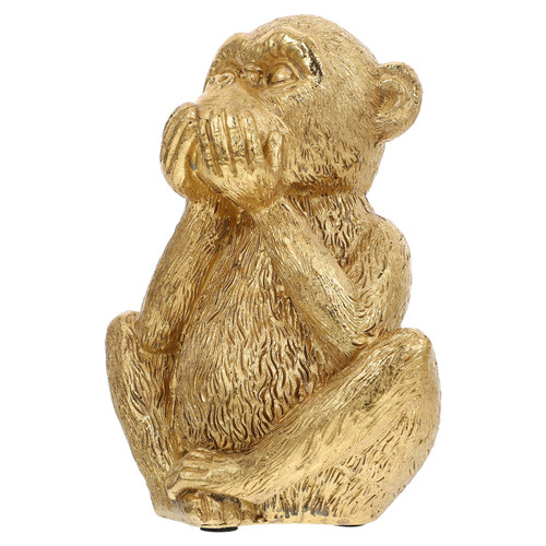 HOMSFOU 3 Wise Monkey Statue Hear No Evil See No Evil Speak No Evil Monkeys Statue Resin Golden Monkeys Figurines for Home Feng Shui Decorations Animal Lover Gifts Speak No Evil HOMSFOU 3 Wise Monkey Statue Hear No Evil See No Evil Speak No Evil Monkeys Statue Resin Golden Monkeys Figurines for Home Feng Shui Decorations Animal Lover Gifts Speak No Evil