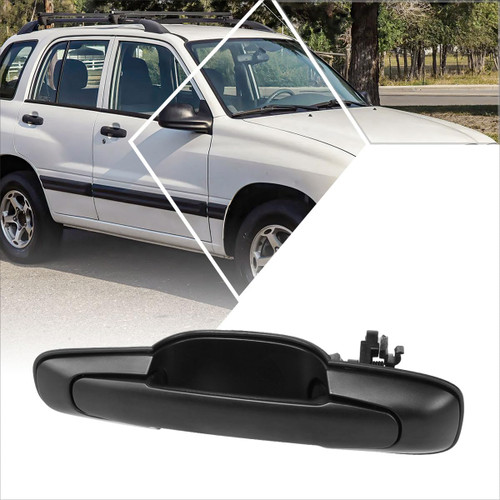 PM PERFORMOTOR Front/Rear Left Driver Side Door Pull Handle Compatible with 99-04 Chevy Tracker,Textured Black