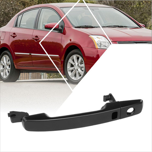 PM PERFORMOTOR Front Left Driver Side Exterior Outer Door Handle Compatible with 07-13 Nissan Altima Sentra,Primered Black