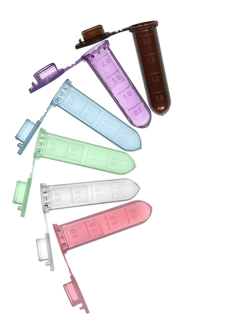 MUHWA 2ml Microcentrifuge Tubes, 500pcs Graduated Micro Test Tubes with Snap Cap, Rounded Microtube Sample Vial for Laboratory (Assorted Color)