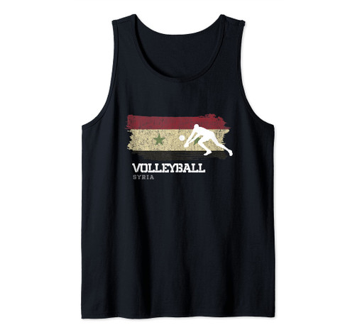 Volleyball Syria Flag Team Indoor Beach Player Tank Top
