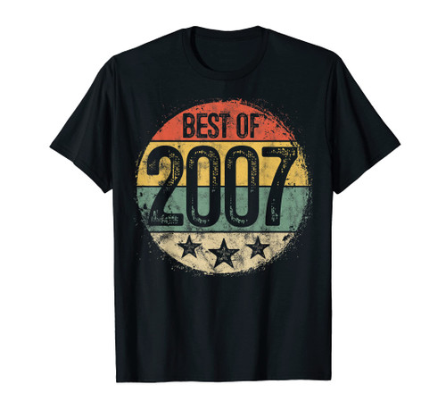 Circular Vintage Best of 2007 16 Year Old Gift 16th Birthday T-Shirt