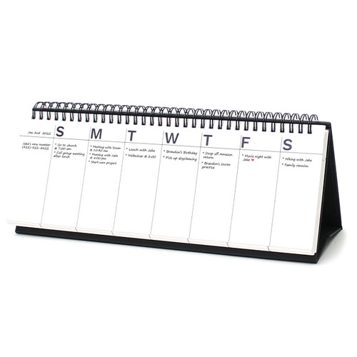 The Weekly Planner with Spiral Bound 60 Pages Undated Blank Desktop Planner Thick Paper