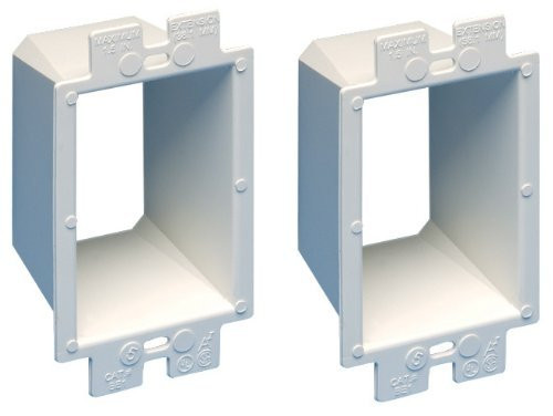Arlington BE1-2 Electrical Outlet Box Extender, 1-Gang, White, 2-Pack Arlington BE1-2 Electrical Outlet Box Extender, 1-Gang, White, 2-Pack