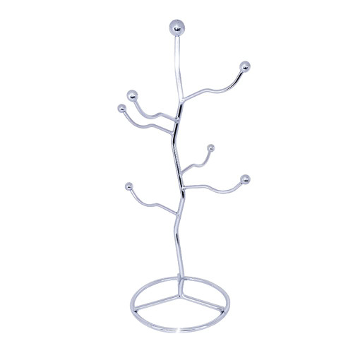 Mug Holder, Countertop Mug Tree, Coffee Mugs & Tea Cup Storage Rack, Coffee Counter Bar Accessory & Kitchen Organizer, Silver Cup Display Stand for Home Party, Type 1